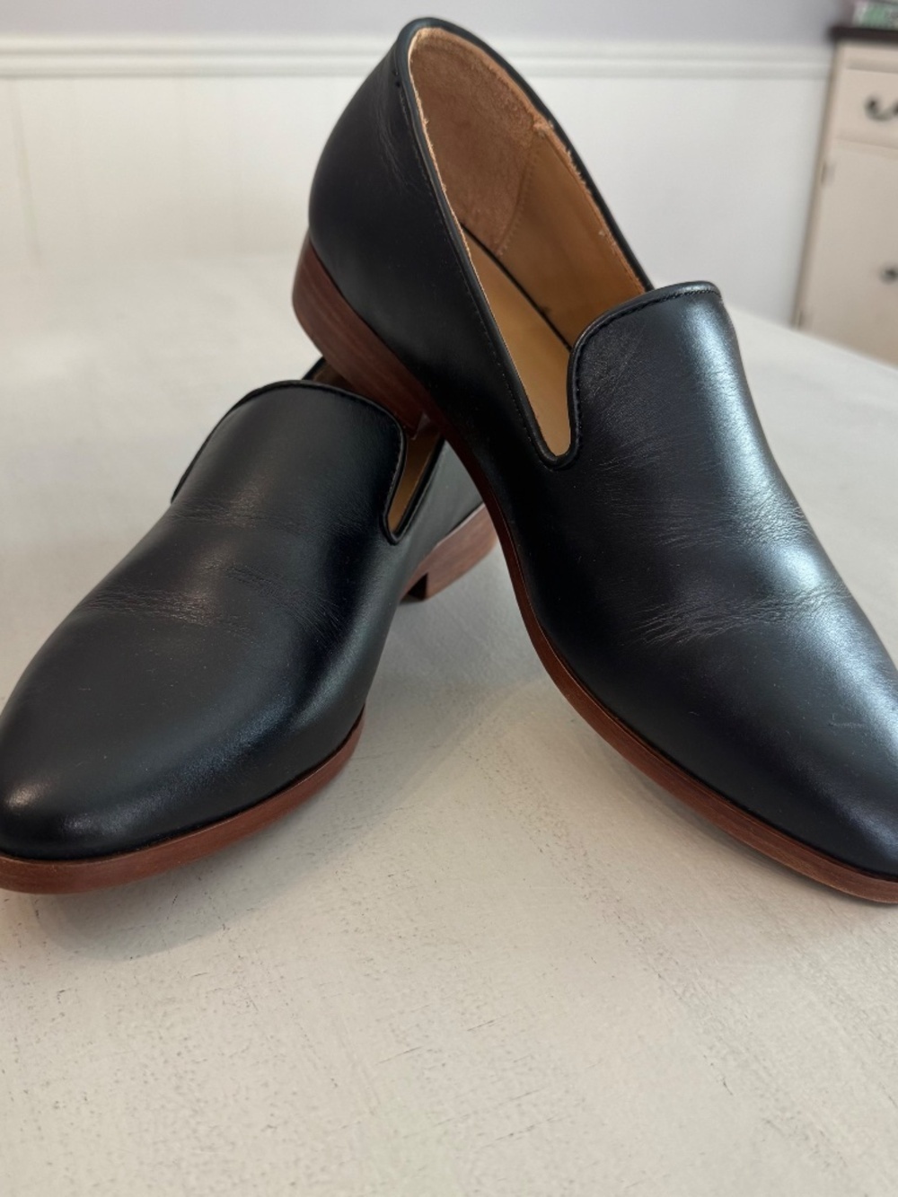 Nisolo Women's Black Leather Everyday Slip-On Rounded Toe Loafer Sz 8.5 - Picture 2 of 13